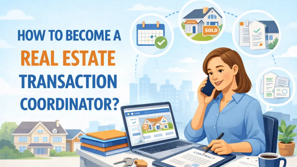 How to become a real estate transaction coordinator – professional handling contracts, home sale paperwork, and closing process documents.